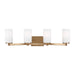 Myhouse Lighting Generation Lighting - 4439104-848 - Four Light Wall / Bath - Hettinger - Satin Brass