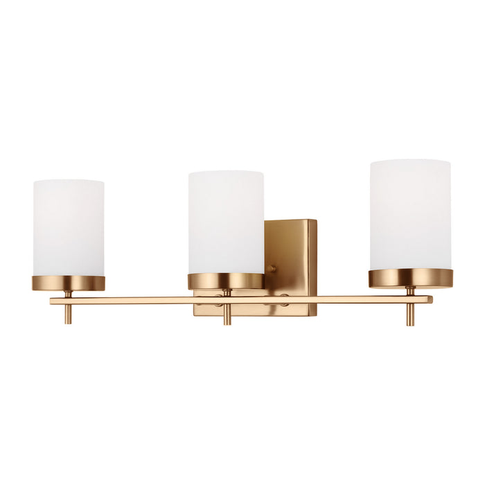 Myhouse Lighting Visual Comfort Studio - 4490303-848 - Three Light Bath - Zire - Satin Brass