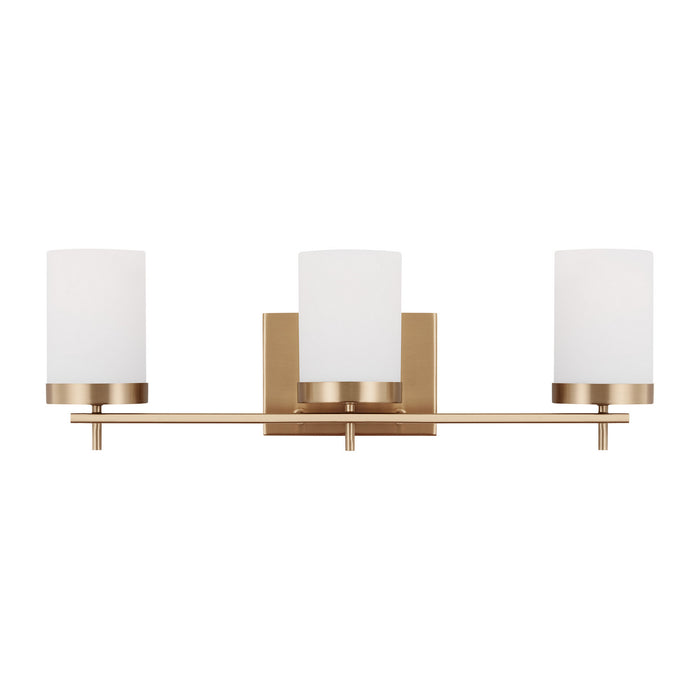 Myhouse Lighting Visual Comfort Studio - 4490303-848 - Three Light Bath - Zire - Satin Brass