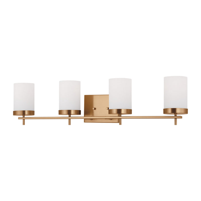 Myhouse Lighting Visual Comfort Studio - 4490304-848 - Four Light Bath - Zire - Satin Brass