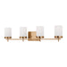 Myhouse Lighting Visual Comfort Studio - 4490304-848 - Four Light Bath - Zire - Satin Brass