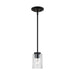 Myhouse Lighting Generation Lighting - 61170-112 - One Light Mini-Pendant - Oslo - Midnight Black