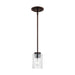 Myhouse Lighting Generation Lighting - 61170-710 - One Light Mini-Pendant - Oslo - Bronze