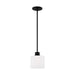 Myhouse Lighting Generation Lighting - 6128801-112 - One Light Mini-Pendant - Canfield - Midnight Black