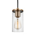 Myhouse Lighting Visual Comfort Studio - 6190301-848 - One Light Mini-Pendant - Zire - Satin Brass