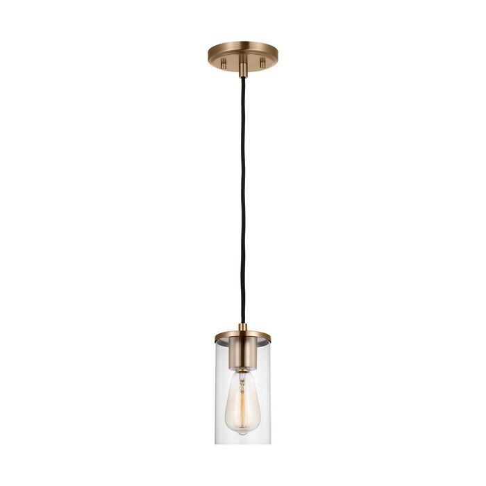 Myhouse Lighting Visual Comfort Studio - 6190301-848 - One Light Mini-Pendant - Zire - Satin Brass