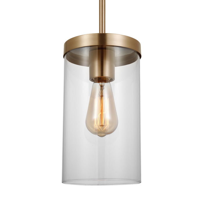 Myhouse Lighting Visual Comfort Studio - 6590301-848 - One Light Pendant - Zire - Satin Brass