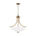 Myhouse Lighting Generation Lighting - 6616503-848 - Three Light Pendant - Geary - Satin Brass