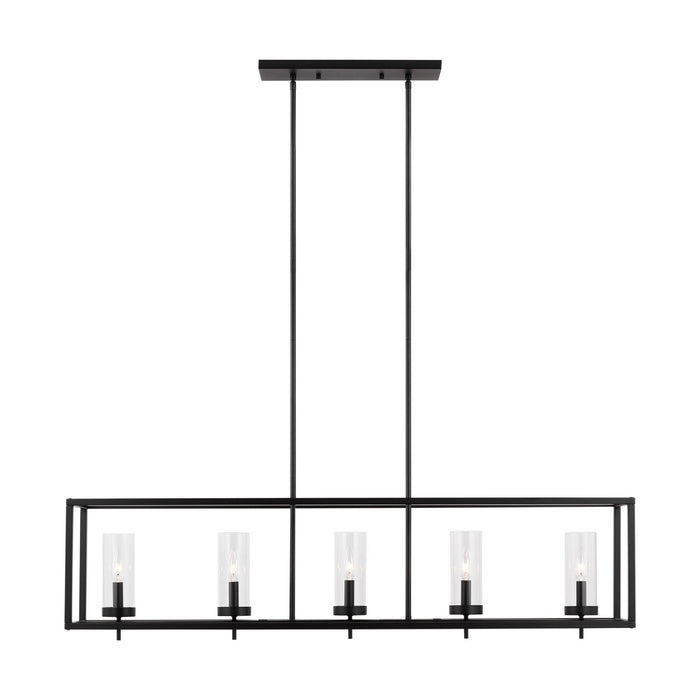 Myhouse Lighting Visual Comfort Studio - 6690305EN-112 - Five Light Island Pendant - Zire - Midnight Black