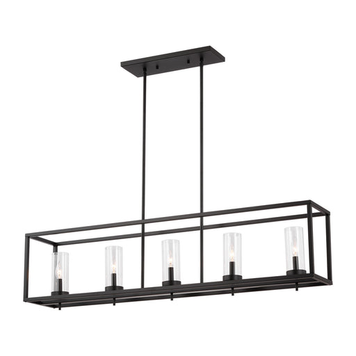 Myhouse Lighting Visual Comfort Studio - 6690305EN-112 - Five Light Island Pendant - Zire - Midnight Black