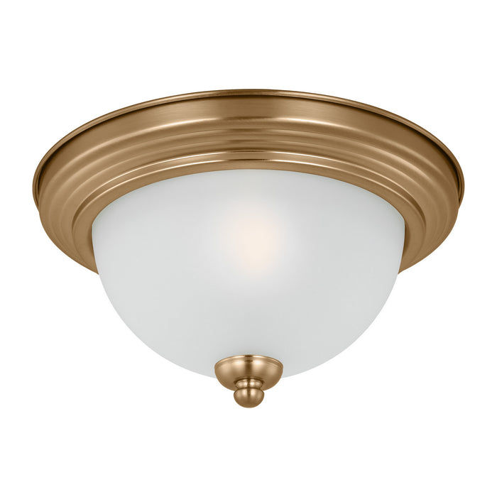 Myhouse Lighting Generation Lighting - 77063-848 - One Light Flush Mount - Geary - Satin Brass