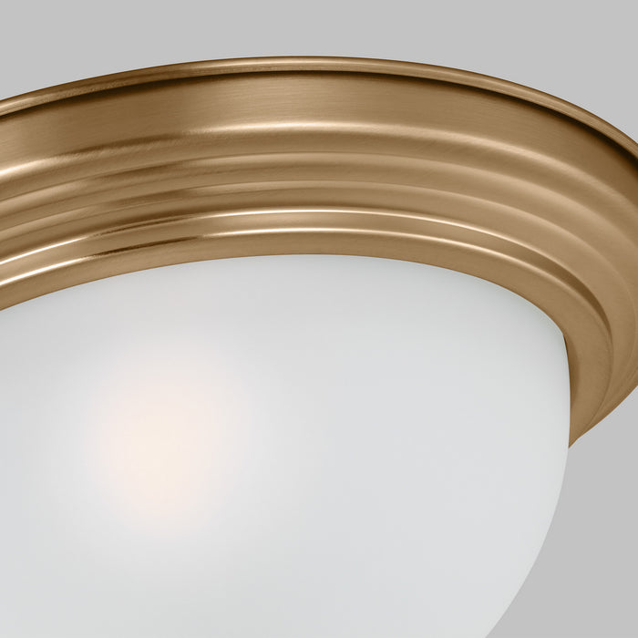 Myhouse Lighting Generation Lighting - 77063-848 - One Light Flush Mount - Geary - Satin Brass