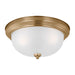 Myhouse Lighting Generation Lighting - 77065-848 - Three Light Flush Mount - Geary - Satin Brass