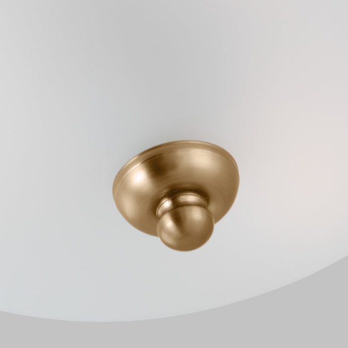 Myhouse Lighting Generation Lighting - 77065-848 - Three Light Flush Mount - Geary - Satin Brass