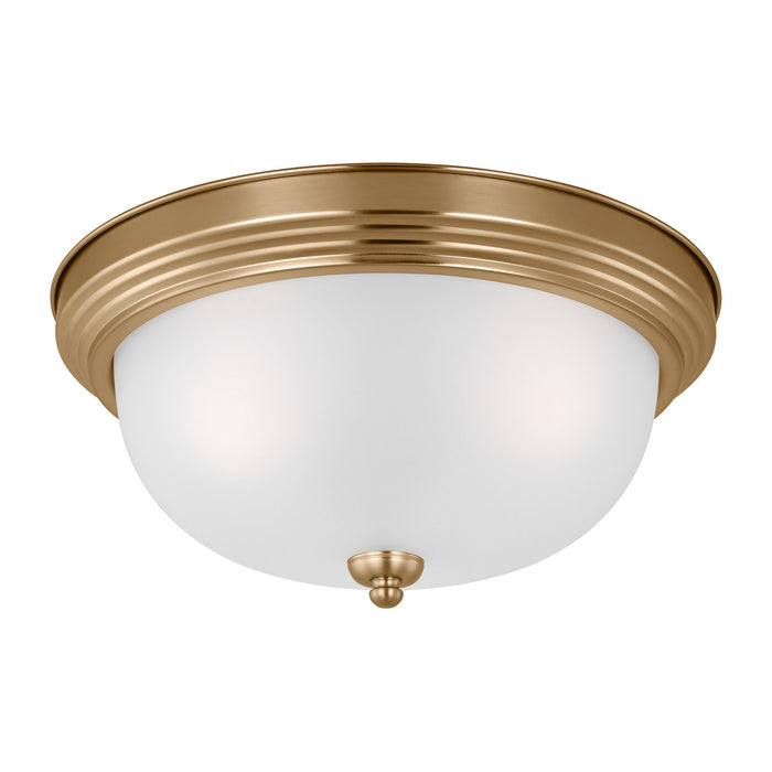 Myhouse Lighting Generation Lighting - 77065EN3-848 - Three Light Flush Mount - Geary - Satin Brass