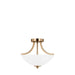 Myhouse Lighting Generation Lighting - 7716502-848 - Two Light Semi-Flush Convertible Pendant - Geary - Satin Brass