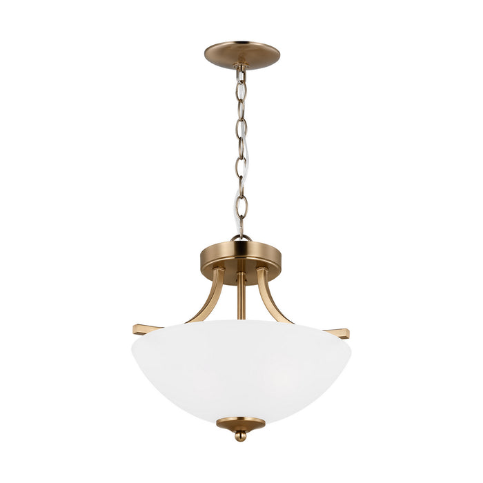 Myhouse Lighting Generation Lighting - 7716502EN3-848 - Two Light Semi-Flush Convertible Pendant - Geary - Satin Brass