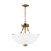 Myhouse Lighting Generation Lighting - 7716503-848 - Three Light Semi-Flush Convertible Pendant - Geary - Satin Brass