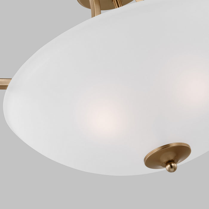 Myhouse Lighting Generation Lighting - 7716503-848 - Three Light Semi-Flush Convertible Pendant - Geary - Satin Brass