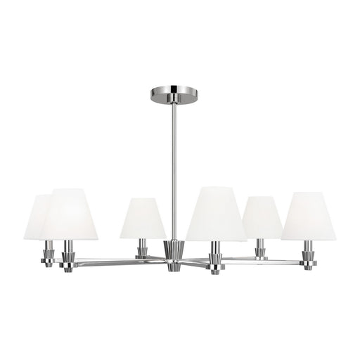 Myhouse Lighting Visual Comfort Studio - AC1126PN - Six Light Chandelier - Paisley - Polished Nickel