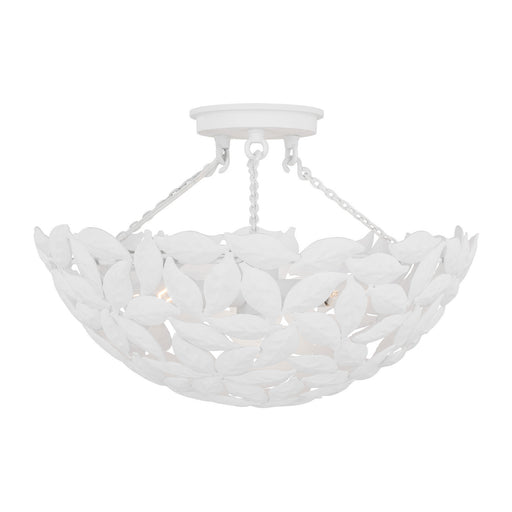 Myhouse Lighting Visual Comfort Studio - AF1173TXW - Three Light Semi Flush Mount - Kelan - Textured White