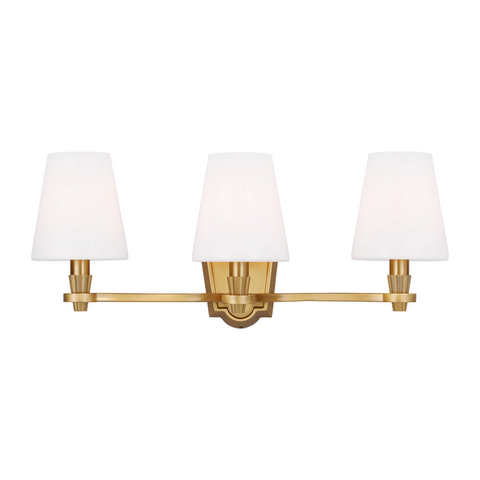 Myhouse Lighting Visual Comfort Studio - AV1003BBS - Three Light Vanity - Paisley - Burnished Brass