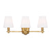 Myhouse Lighting Visual Comfort Studio - AV1003BBS - Three Light Vanity - Paisley - Burnished Brass