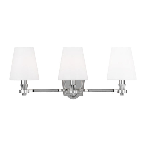 Myhouse Lighting Visual Comfort Studio - AV1003PN - Three Light Vanity - Paisley - Polished Nickel