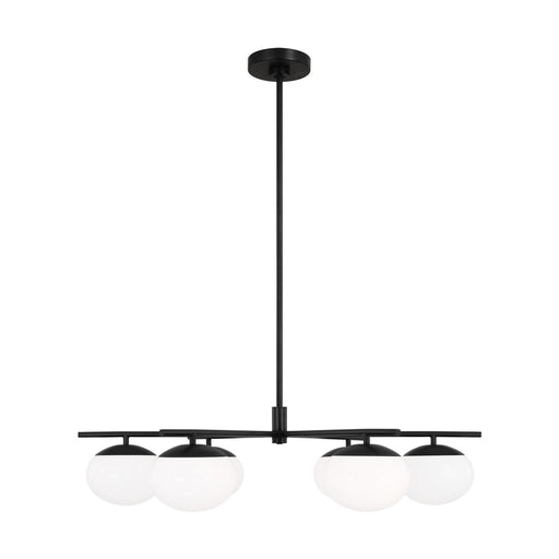 Myhouse Lighting Visual Comfort Studio - EC1246AI - Six Light Chandelier - Lune - Aged Iron