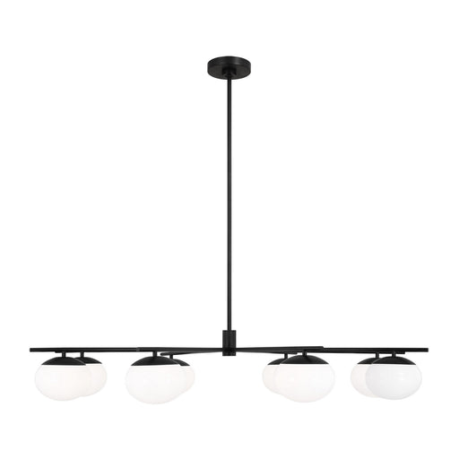 Myhouse Lighting Visual Comfort Studio - EC1258AI - Eight Light Chandelier - Lune - Aged Iron