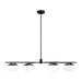 Myhouse Lighting Visual Comfort Studio - EC1258AI - Eight Light Chandelier - Lune - Aged Iron