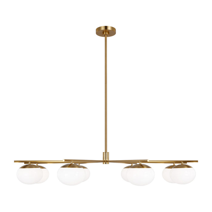 Myhouse Lighting Visual Comfort Studio - EC1258BBS - Eight Light Chandelier - Lune - Burnished Brass