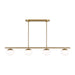 Myhouse Lighting Visual Comfort Studio - EC1264BBS - Four Light Linear Chandelier - Lune - Burnished Brass