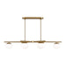 Myhouse Lighting Visual Comfort Studio - EC1276BBS - Six Light Linear Chandelier - Lune - Burnished Brass