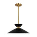 Myhouse Lighting Visual Comfort Studio - EP1231MBKBBS - One Light Pendant - Heath - Midnight Black and Burnished Brass