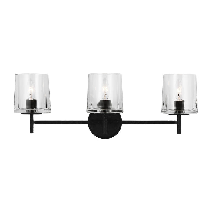 Myhouse Lighting Visual Comfort Studio - EV1003AI - Three Light Vanity - Marietta - Aged Iron