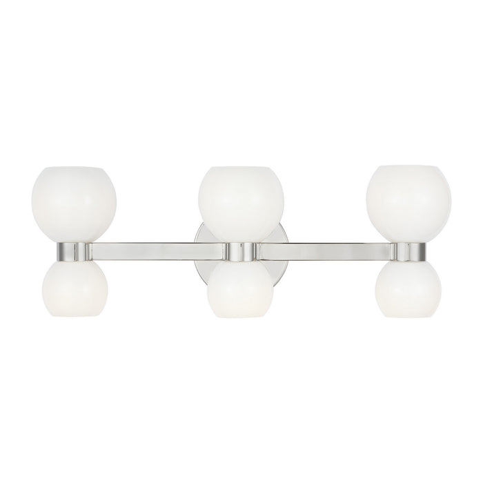 Myhouse Lighting Visual Comfort Studio - KSV1006PNMG - Six Light Vanity - Londyn - Polished Nickel