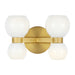 Myhouse Lighting Visual Comfort Studio - KSW1034BBSMG - Four Light Wall Sconce - Londyn - Burnished Brass