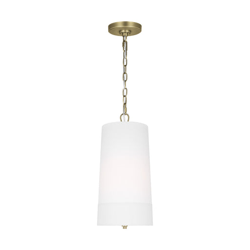 Myhouse Lighting Visual Comfort Studio - LP1101TWBWLW - One Light Pendant - Ivie - Time Worn Brass