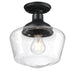 Myhouse Lighting Westinghouse Lighting - 6120900 - One Light Semi-Flush Mount - Scholar - Textured Black