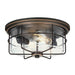 Myhouse Lighting Westinghouse Lighting - 6121800 - Two Light Flush Mount - Rosella - Black-Bronze With Highlights