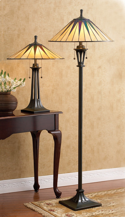 Myhouse Lighting Quoizel - TF9397VB - Two Light Floor Lamp - Gotham - Vintage Bronze