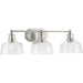 Myhouse Lighting Progress Lighting - P300397-009 - Three Light Bath - Singleton - Brushed Nickel