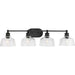 Myhouse Lighting Progress Lighting - P300398-31M - Four Light Bath - Singleton - Matte Black