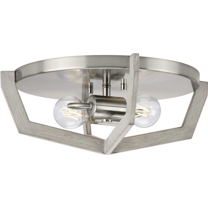 Myhouse Lighting Progress Lighting - P350224-009 - Two Light Flush Mount - Galloway - Brushed Nickel