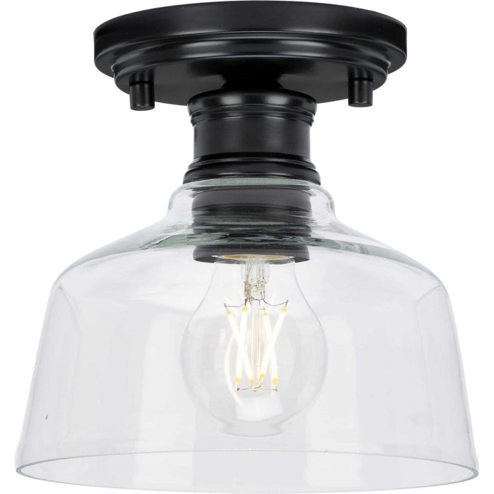 Myhouse Lighting Progress Lighting - P350226-31M - One Light Semi Flush Mount - Singleton - Matte Black