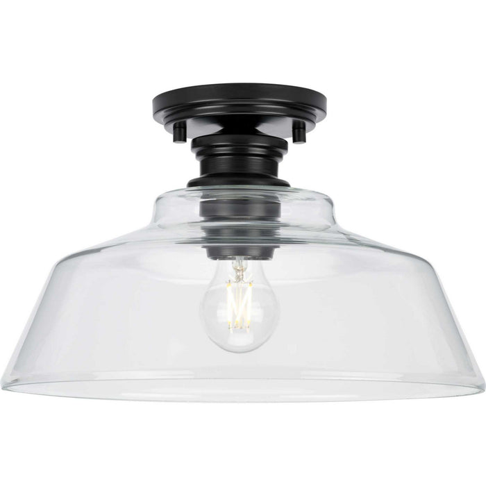 Myhouse Lighting Progress Lighting - P350227-31M - One Light Semi Flush Mount - Singleton - Matte Black