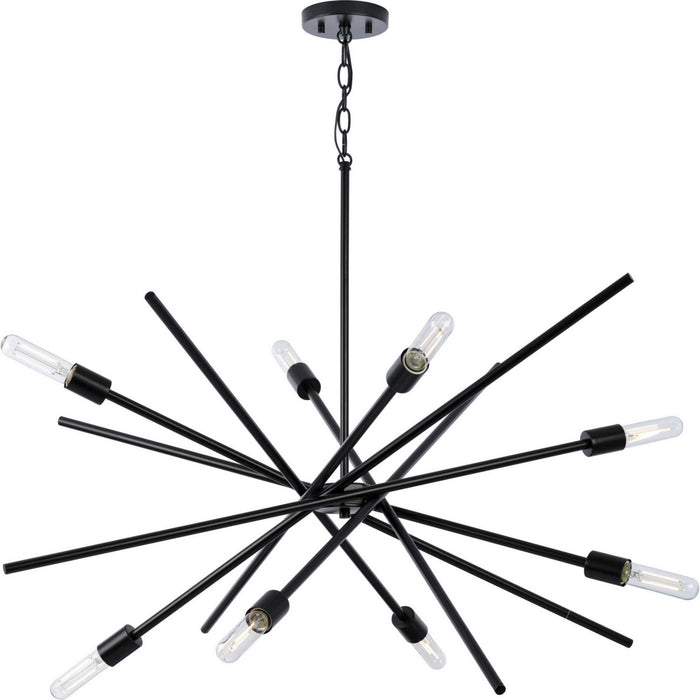 Myhouse Lighting Progress Lighting - P400109-31M - Eight Light Chandelier - Astra - Matte Black