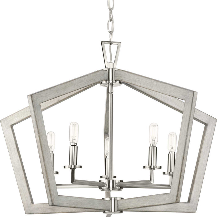 Myhouse Lighting Progress Lighting - P400301-009 - Five Light Chandelier - Galloway - Brushed Nickel