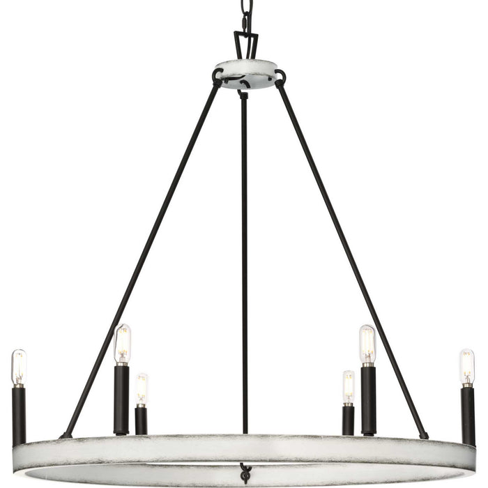 Myhouse Lighting Progress Lighting - P400302-31M - Six Light Chandelier - Galloway - Matte Black